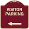 Signmission Reserved Parking Visitor Parking Arrow Pointing Left Heavy-Gauge Alum Sign, 18" x 18", BU-1818-23024 A-DES-BU-1818-23024 - alternate 1